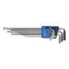 E-VALUE 9-Piece Extra Long Ball End Hex Key L-Wrench Set - ELBW09EL