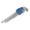 E-VALUE 9-Piece Extra Long Ball End Hex Key L-Wrench Set - ELBW09EL