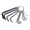SK11 Japanese 10-Piece Hex Key L-Wrench Set - No.4