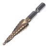 SK11 TiN-Coated HSS Spiral Step Drill Bit - SSD-4