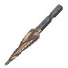SK11 TiN-Coated HSS Spiral Step Drill Bit - SSD-1