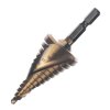 SK11 TiN-Coated HSS Spiral Step Drill Bit - SSD-6