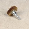 SK11 Brass Wire Wheel Brush with 6.35 mm Hex Shank - 40 mm