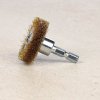 SK11 Brass Wire Wheel Brush with 6.35 mm Hex Shank - 40 mm