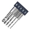 E-VALIE 4-Piece Stubby Metal Drill Bit Set - ESTD-5HEX