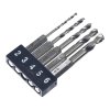 E-VALIE 4-Piece Stubby Metal Drill Bit Set - ESTD-5HEX