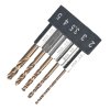 E-VALUE 5-Piece Stubby TiN-Coated Metal Drill Bit Set - ESTDT-5HEX