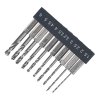 E-VALUE 10-Piece Stubby HSS Drill Bit Set - ESTD-10HEX