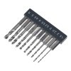 E-VALUE 10-Piece Stubby HSS Drill Bit Set - ESTD-10HEX