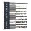 E-VALUE 10-Piece Stubby HSS-Co Drill Bit Set - ESSD-10HEX