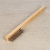 SK11 Japanese Wire Brush with Plated Bristles and Wooden Handle - No.100