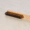 SK11 Japanese Brass Wire Brush with Wooden Handle, 3 Rows - No.8