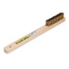 SK11 Japanese Brass Wire Brush with Wooden Handle, 3 Rows - No.110