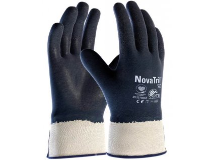 ATG® máčené rukavice NovaTril® 24-196 09/L (Barva Modrá, Velikost 11)