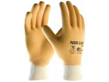 ATG® máčené rukavice NBR-Lite® 24-986 07/S (Barva Oranžová, Velikost 10)