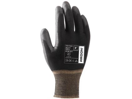 Máčené rukavice ARDON®PURE TOUCH BLACK 07/S (Barva Černá, Velikost 11)