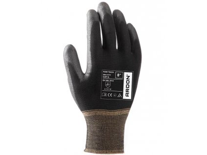 Máčené rukavice ARDON®PURE TOUCH BLACK 07/S (Barva Černá, Velikost 11)