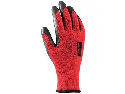 Máčené rukavice ARDONSAFETY/DICK MAX 08/M - s prodejní etiketou (Barva Červená, Velikost 10)
