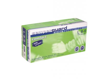 Jednorázové rukavice SEMPERGUARD® Comfort 07/S - powder free - modré