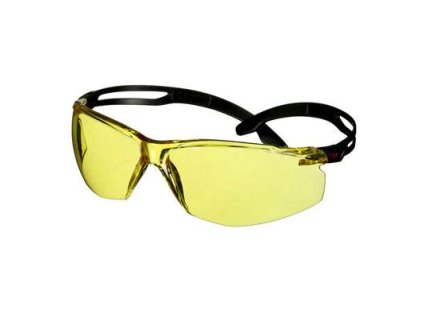 SecureFit™ 500 Ochranné brýle, černá obruba, Scotchgard™ AS/AF (K&N), žlutý zorník, SF503SGAF-BLK-EU