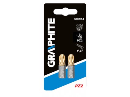 Bity do šroubováků PZ2x25mm 1/4" 2KS 57H964 Graphite