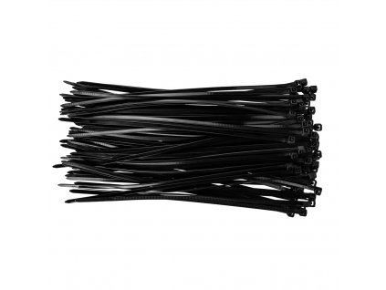 Stahovací pásky 3,6x200mm, 100 ks, černá, NEO 01-606
