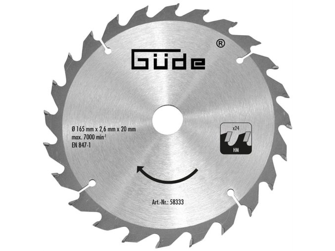 Pilový kotouč  HM 165 x 20 MM, 24Z
