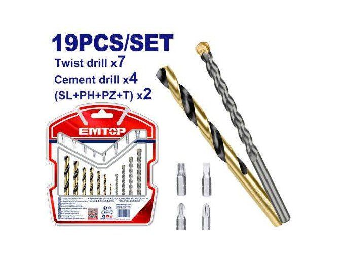 Sada vrtáků a bitů 19 ks