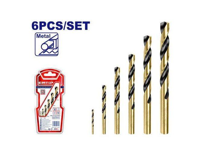 Sada vrtáků do kovu 6 ks