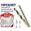 Sada vrtáků a bitů 19 ks