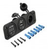 Panel - 12 V zásuvka + USB zásuvka + voltmetrd402 3