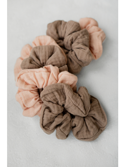 Mušelínové scrunchie
