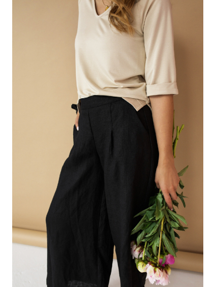 Lněné culottes