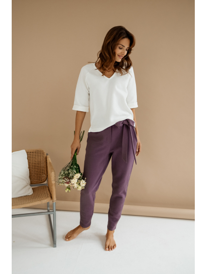Žebrovaný komplet Muse mauve