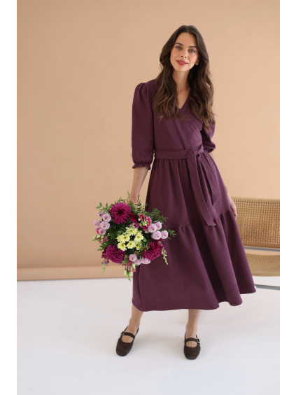 šaty Ava plum front