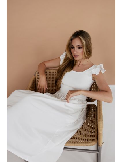Žebrované šaty Sofia smetanová editorial