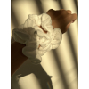 Mušelínová scrunchie bílá