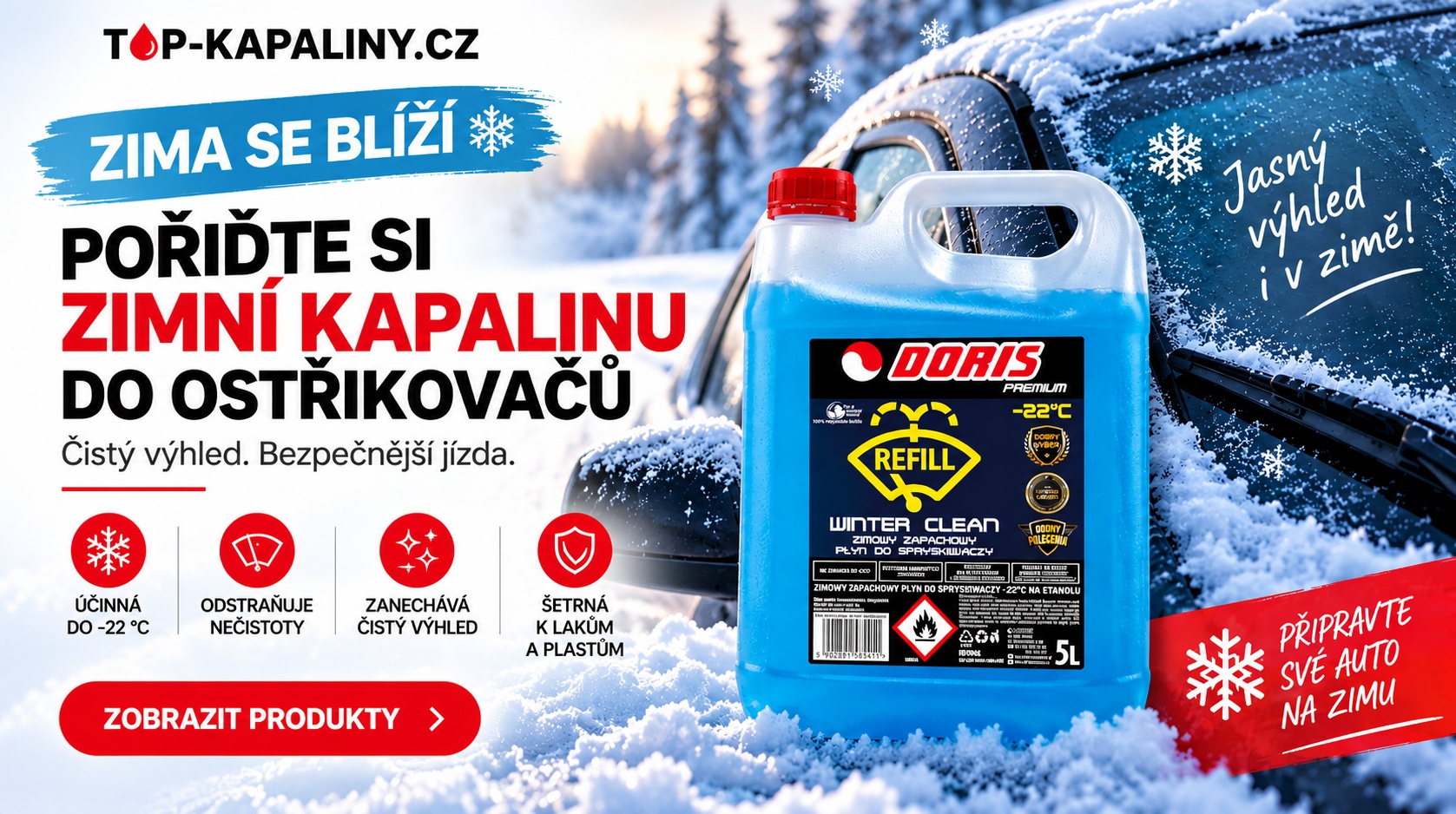 Zimní kapaliny do ostřikovačů