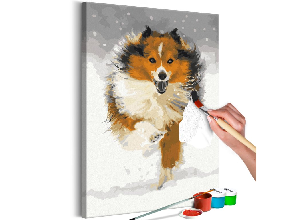 Maľovanie podľa čísiel - Running Dog
