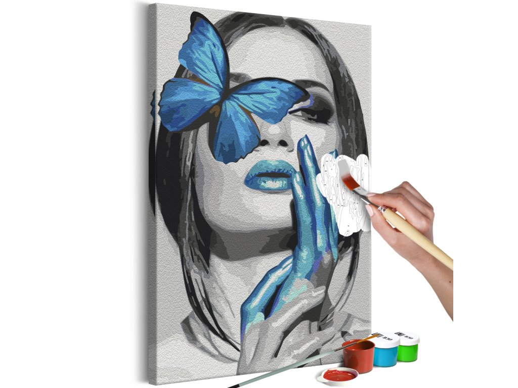 Maľovanie podľa čísiel - Blue Butterfly