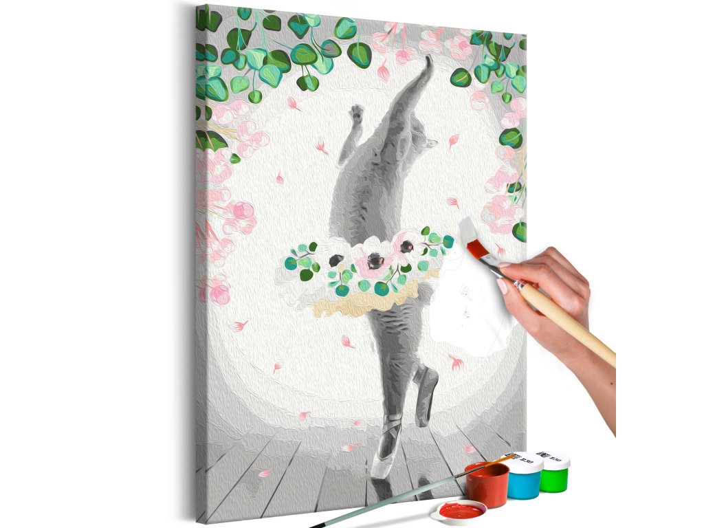 Maľovanie podľa čísiel - Cat Ballerina