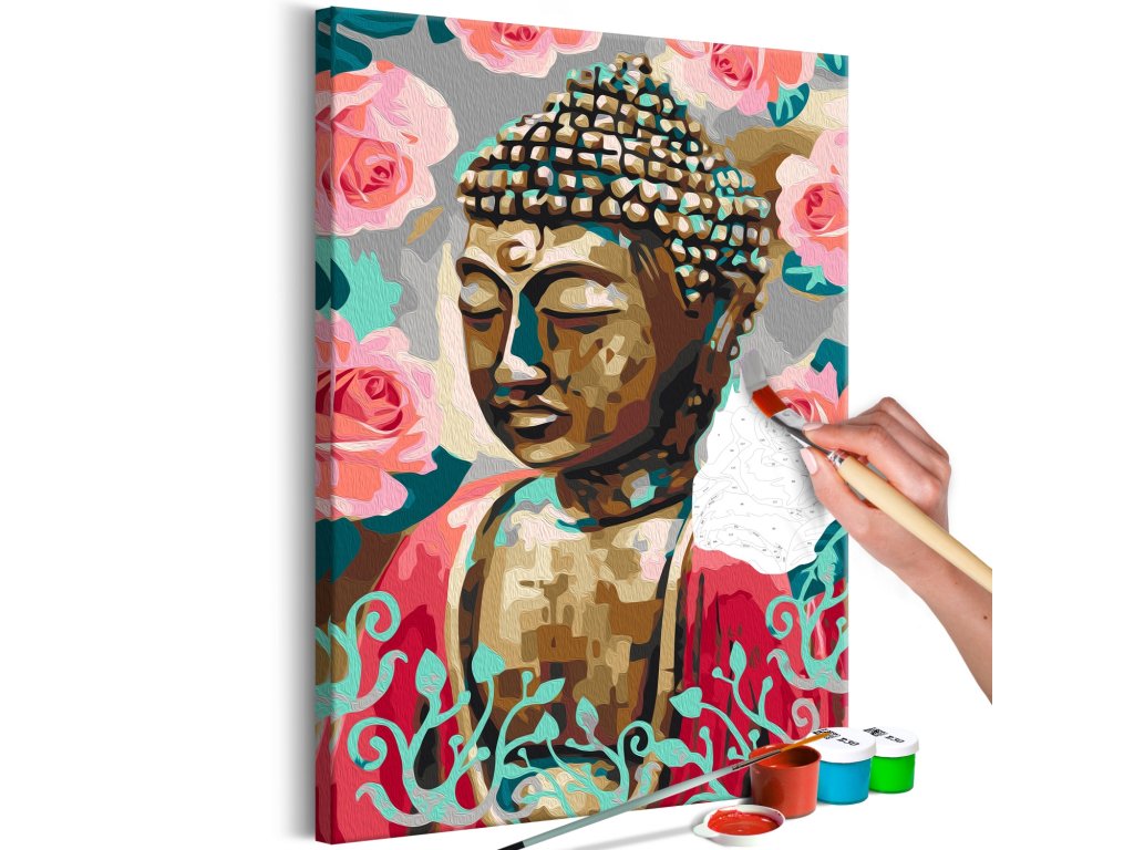 Maľovanie podľa čísiel - Buddha in Red