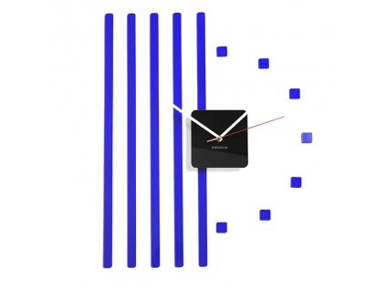 Nástenné akrylové hodiny POINTS - tmavo modrá