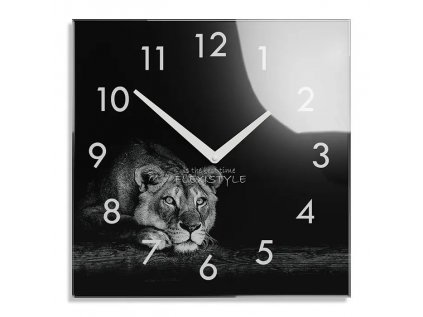 Nástenné akrylové hodiny LION - 30cm
