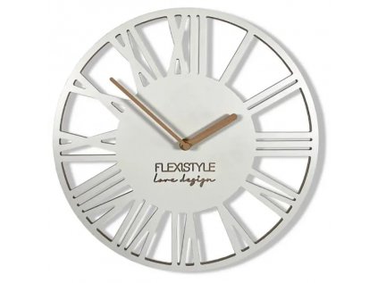 Nástenné hodiny Loft Piccolo Flex WHITE - 30cm
