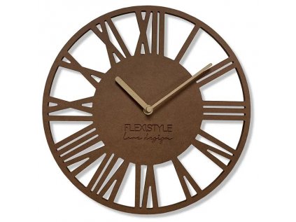 Nástenné hodiny Loft Piccolo Flex Hnedé- 30cm