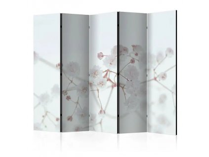 Paraván - White Flowers II [Room Dividers]