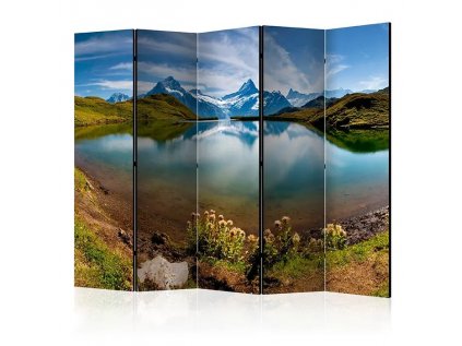 Paraván - Lake with mountain reflection, Switzerland II [Room Dividers]