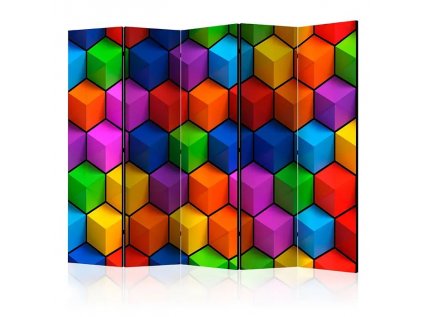 Paraván - Colorful Geometric Boxes II [Room Dividers]