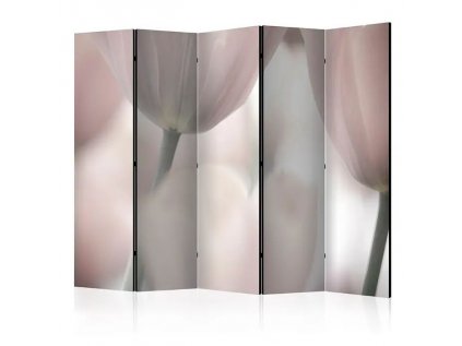 Paraván - Tulips fine art - black and white II [Room Dividers]